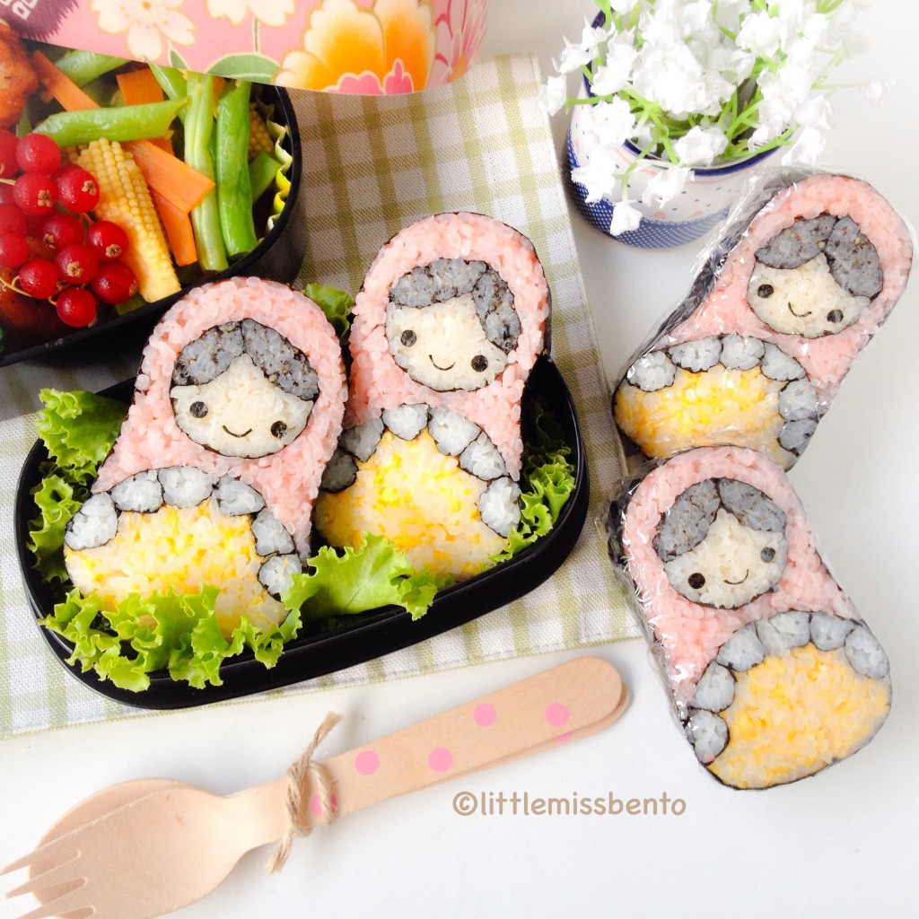 Russian Doll Sushi Art Roll Bento (4)