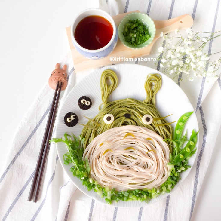 Cute Totoro Soba Noodles Foodart (4)