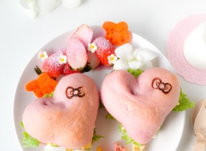 Purple Sweet Potato Heart Shape Bread (1)