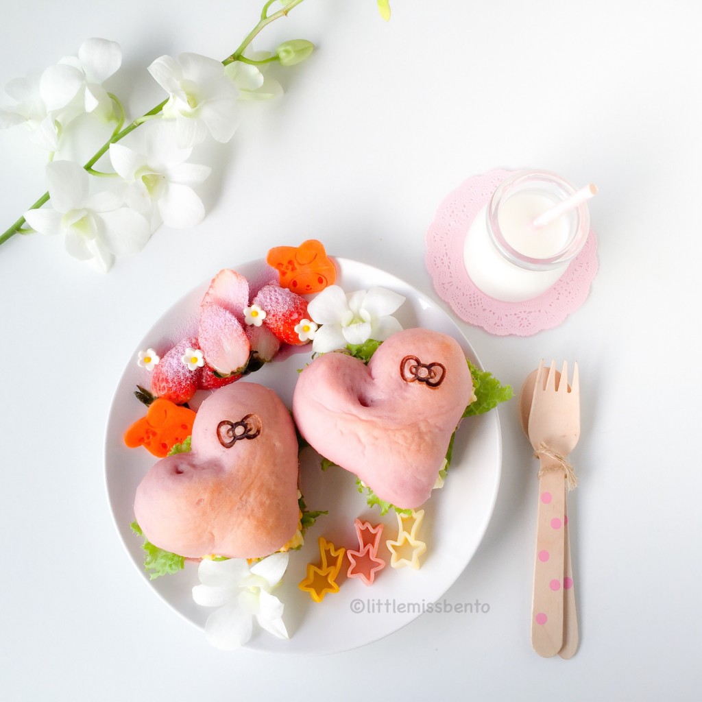 Purple Sweet Potato Heart Shape  Bread (5)