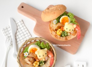 Teddy Bread Bowl Bento (4)